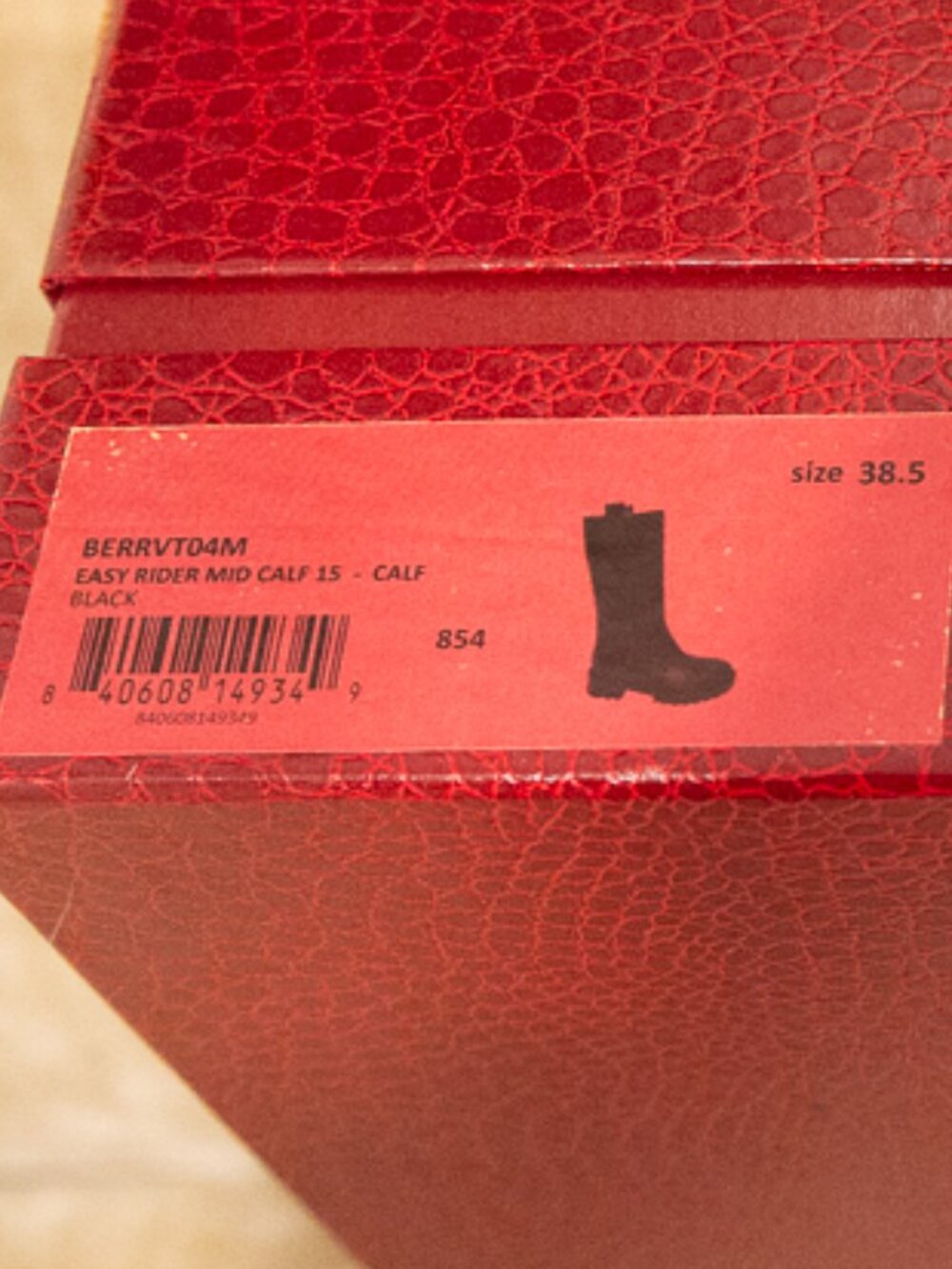 Tamara Mellon Easy Rider Black Mid Calf Boots Size 38.5 - Picture 6 of 7